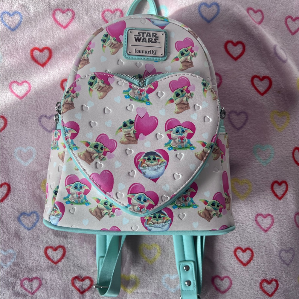 Grogu Baby Yoda Valentine Loungefly Bookbag